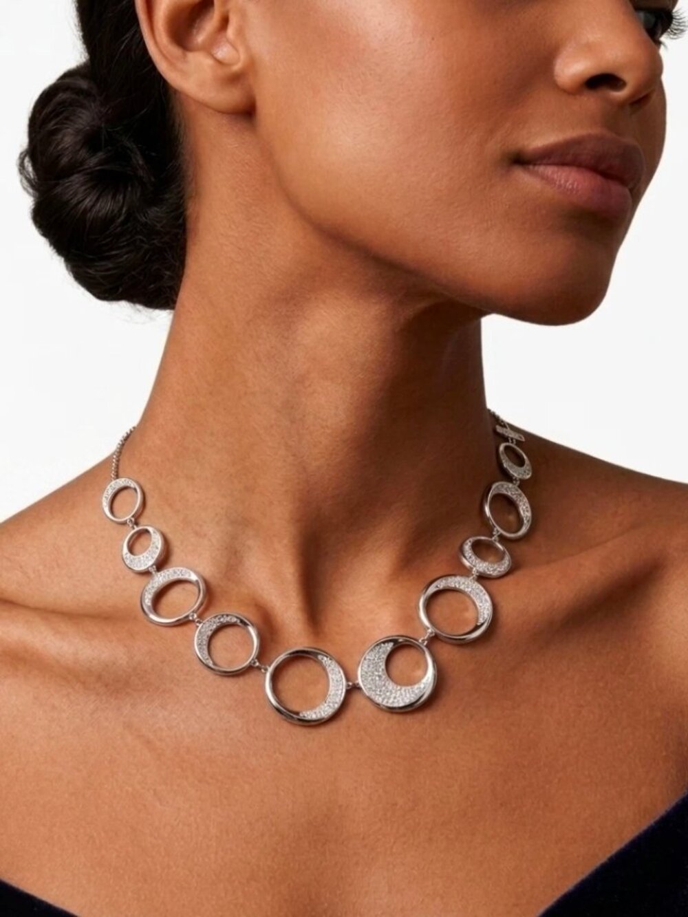 Swarovsky moon phase necklace